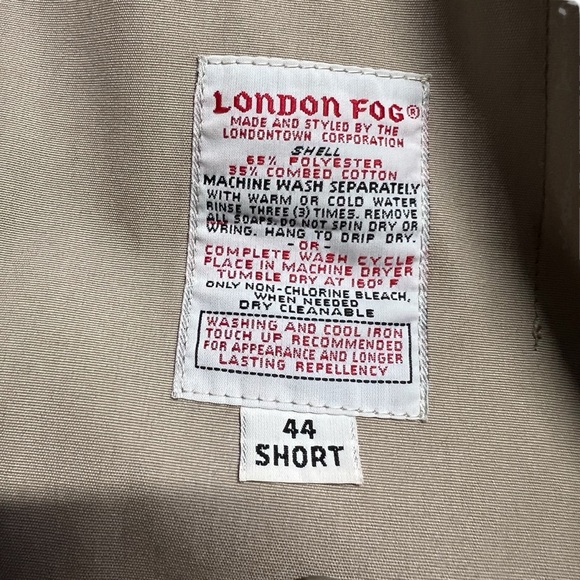 London Fog - Men’s Dressy Trench Coat Sz. 44 Short - Picture 9 of 11